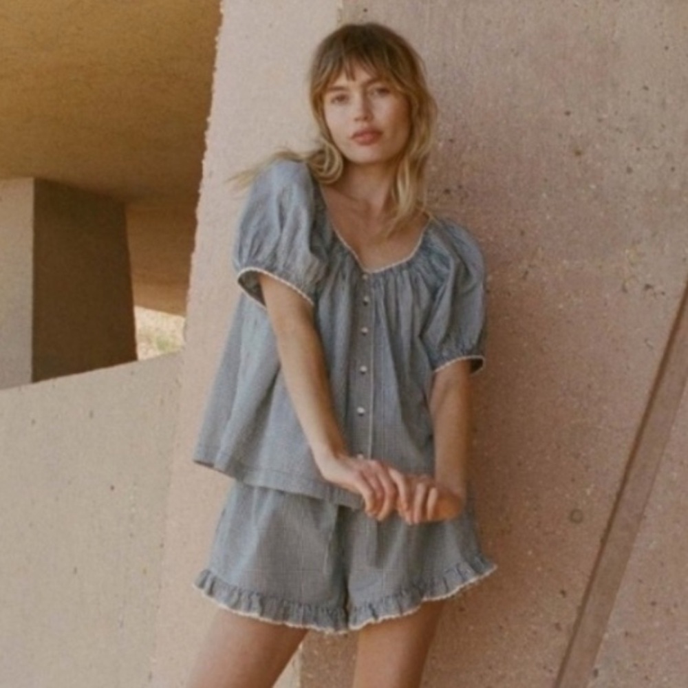 Doen Tennessee Top and Luella Short Gingham Set XS